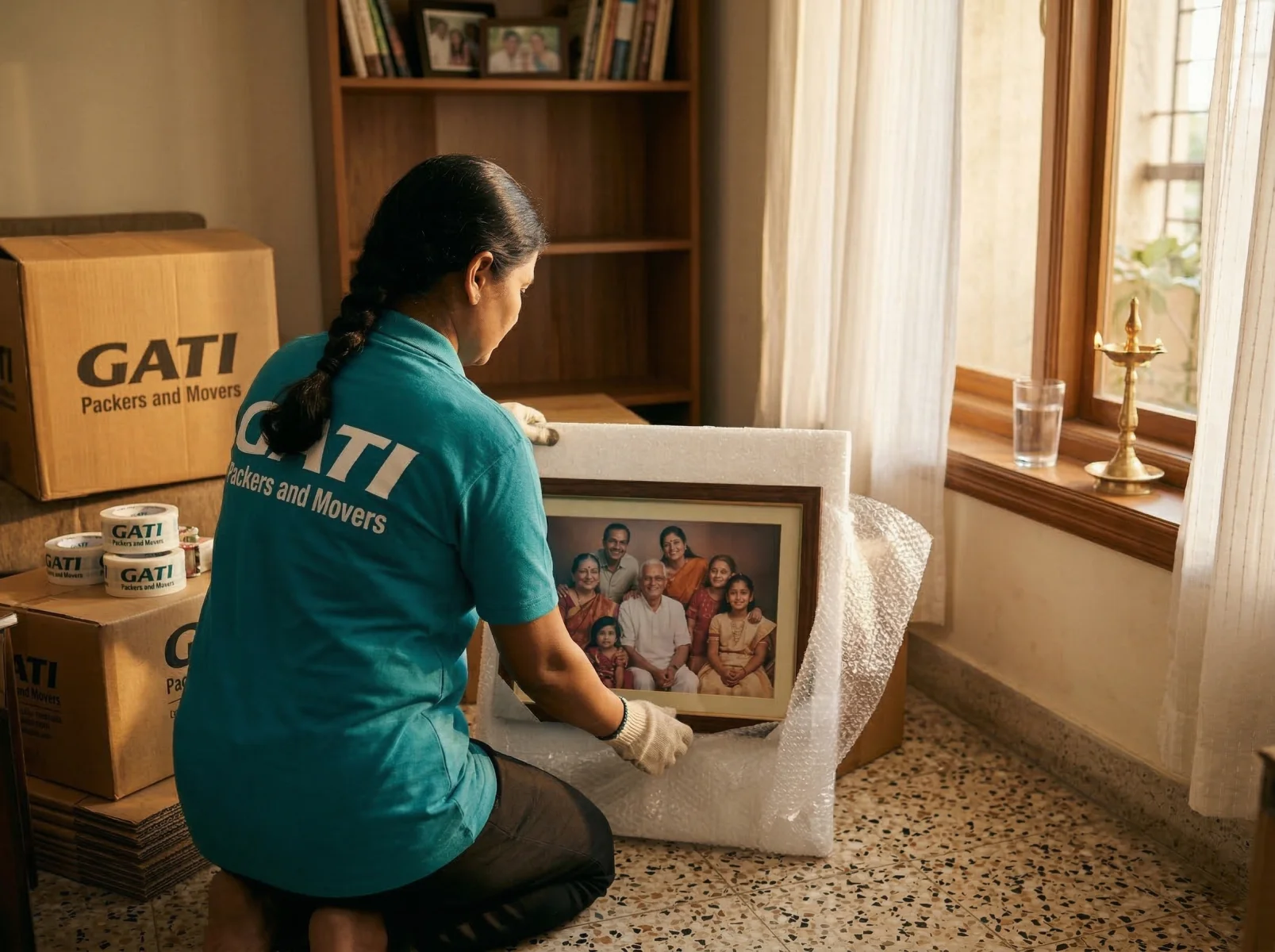 Gati Packers and Movers professional team ready for your relocation